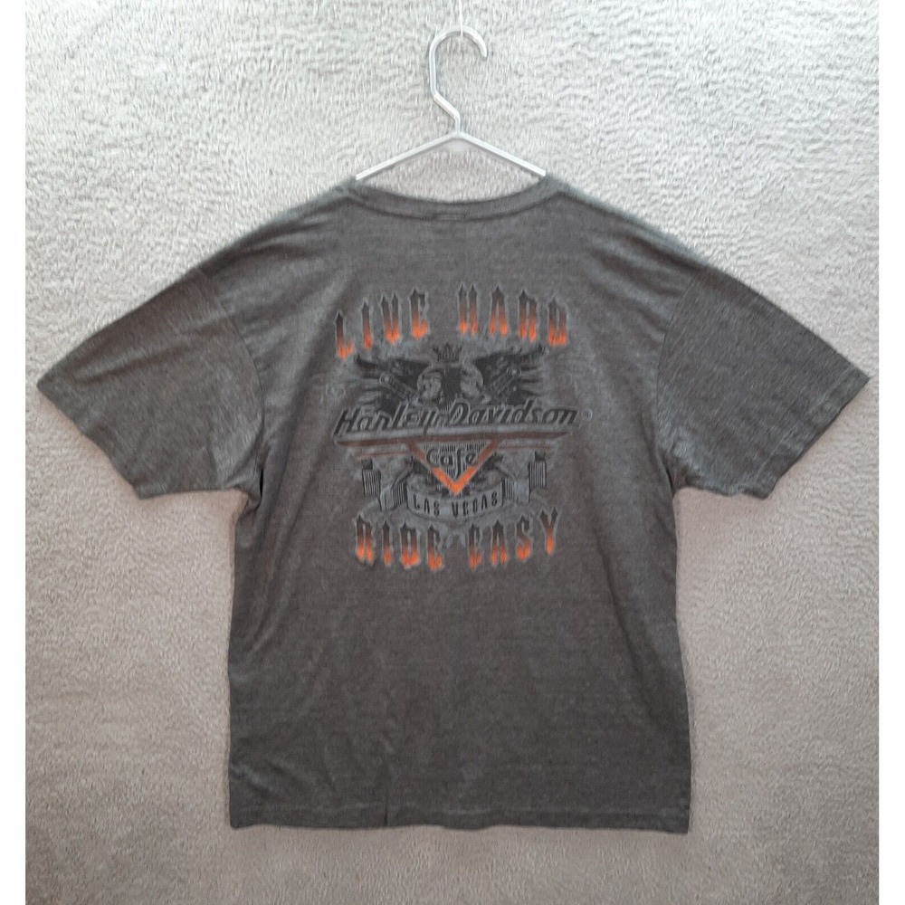 Harley Davidson Shirt Adult XL Gray Motorcycle Biker Grunge Skater Mens